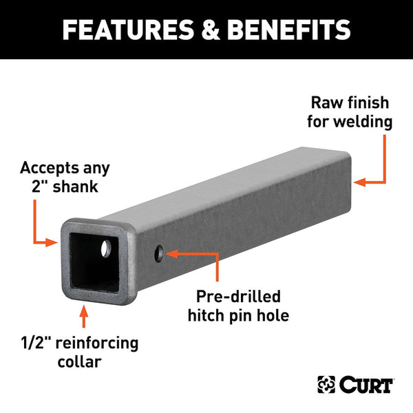 CURT Trailer Hitch Receiver Tube (MPN: 49180)