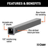 CURT Trailer Hitch Receiver Tube (MPN: 49240)