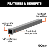 CURT Trailer Hitch Receiver Tube (MPN: 49360)