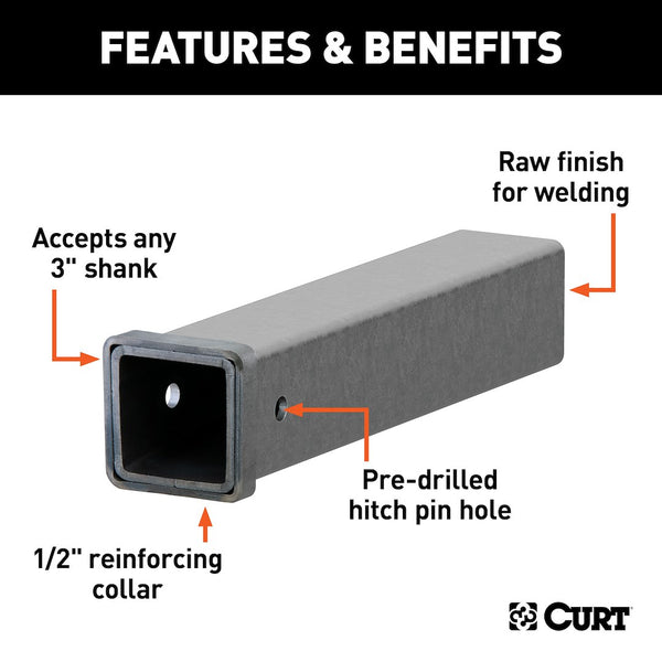 CURT Trailer Hitch Receiver Tube (MPN: 49515)