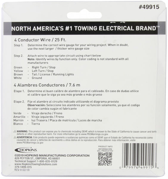 Hopkins Trailer Wire Bonded Stranded Conductor (MPN: 49915)