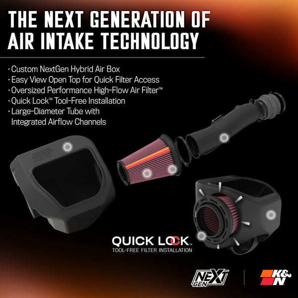 K&N Cold Air Intake 50 Series Gen3 (MPN: 50-1598)