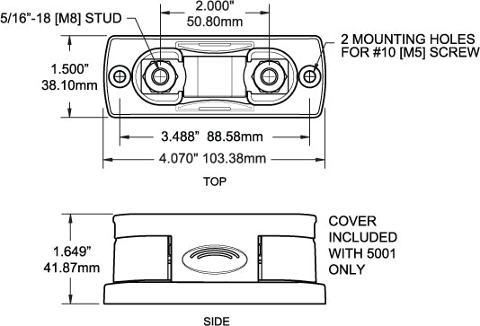 Blue Sea Fuse Block (MPN: 5001-BSS)