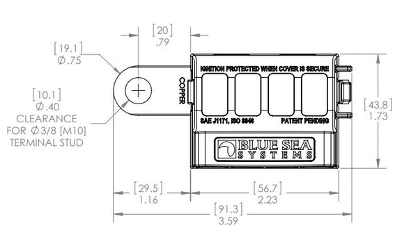 Blue Sea Fuse Block (MPN: 5023-BSS)