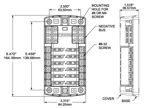 Blue Sea Fuse Block (MPN: 5026-BSS)