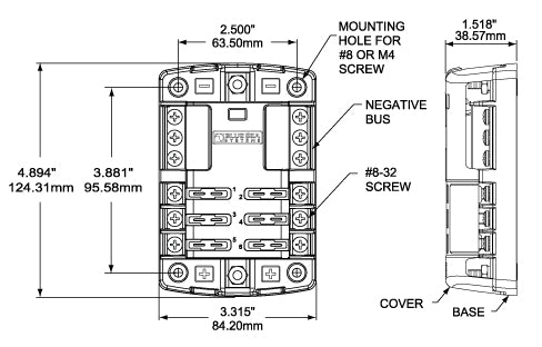 Blue Sea Systems Fuse Block (MPN: 5030-BSS)