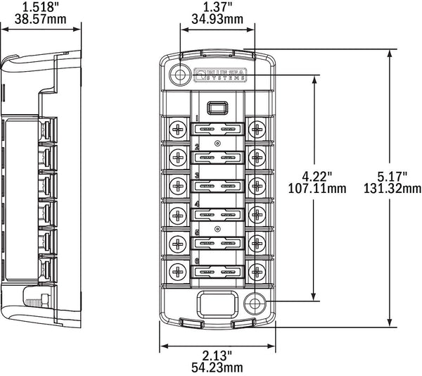 Blue Sea Fuse Block (MPN: 5035-BSS)