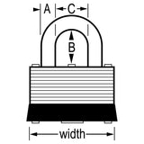 Master Lock Adjustable Shackle Padlock (MPN: 510D)