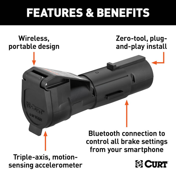 Curt Echo Wireless Trailer Brake Control (MPN: 51180)