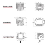 Rigid D-Series LED Driving Fog Light (MPN: 512313)
