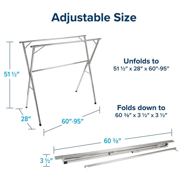 Camco Stainless Steel Portable Clothes Drying Rack (MPN: 51339)