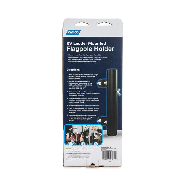 Camco RV Ladder Mounted Flagpole Holder (MPN: 51612)