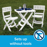 Camco Three-Piece Outdoor Folding Table And Chair Set (MPN: 51640)