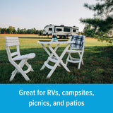 Camco Three-Piece Outdoor Folding Table And Chair Set (MPN: 51640)
