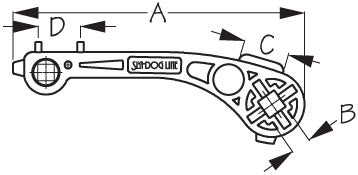 Sea Dog Boat Deck Filler Cap Key (MPN: 520045-1)