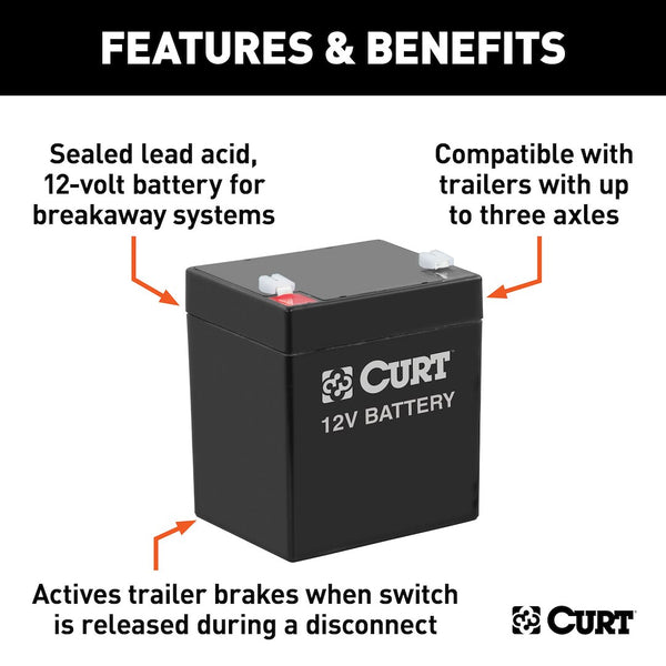 CURT Breakaway System Battery (MPN: 52023)