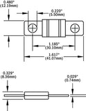 Blue Sea Bolt-On Fuse MIDI 150 Amps (MPN: 5258-BSS)