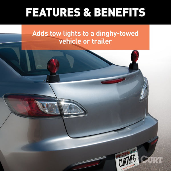 CURT Magnetic Tow Light Kit (MPN: 53204)
