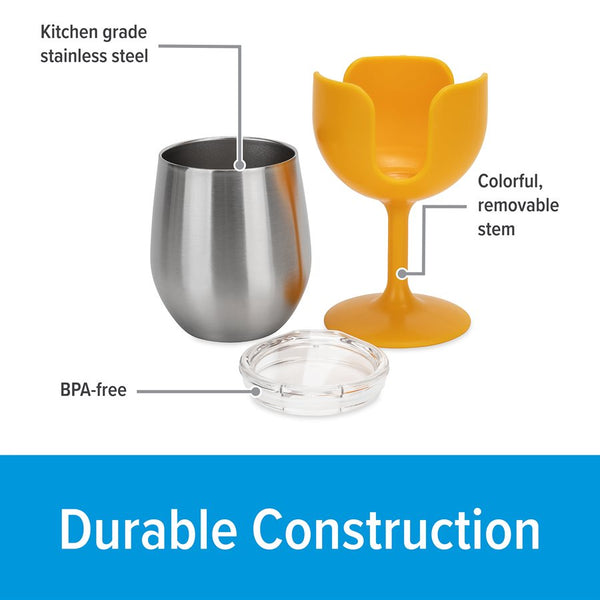 Camco Stainless Steel Wine Tumblers (MPN: 53465)
