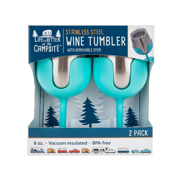 Camco Stainless Steel Wine Tumblers (MPN: 53484)