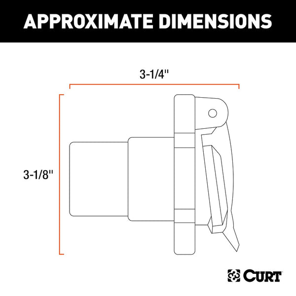 CURT Trailer Wiring Connector (MPN: 55416)