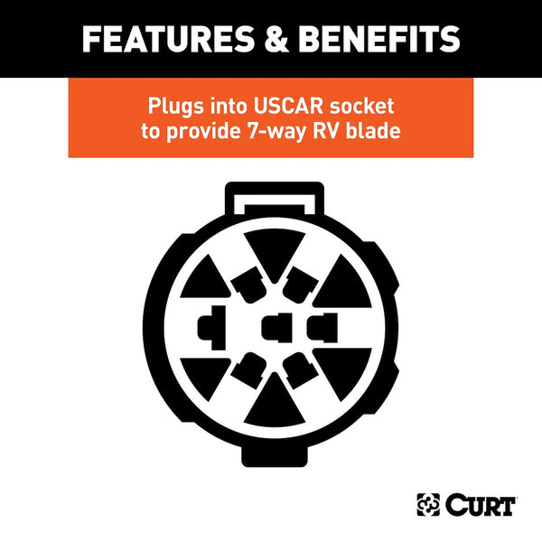 CURT Trailer Wiring Connector (MPN: 55416)
