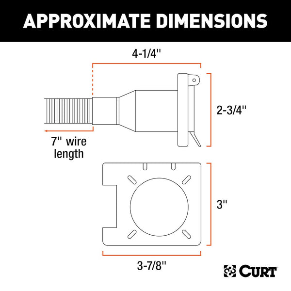 CURT Trailer Wiring Connector (MPN: 55664)