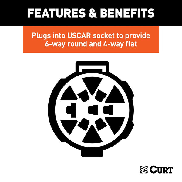 CURT Trailer Wiring Connector (MPN: 55664)