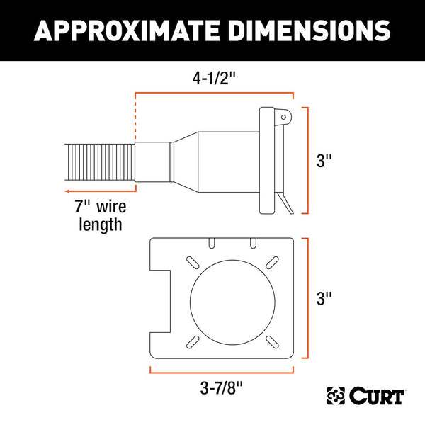 CURT Trailer Wiring Connector (MPN: 55774)