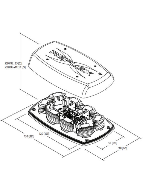 Ecco Electronic Mini Bar Warning Light (MPN: 5585A-VM)