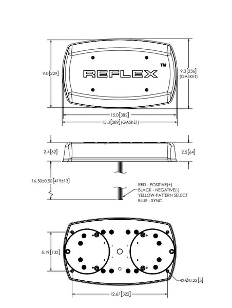 Ecco Electronic Mini Bar Warning Light (MPN: 5590CRB)