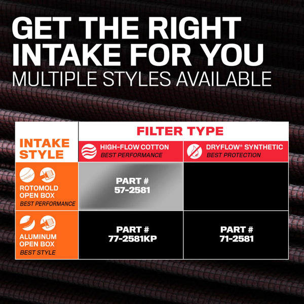 K and N Filters Cold Air Intake System (MPN: 57-2581)