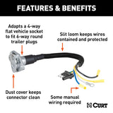 CURT Trailer Wiring Connector Adapter (MPN: 57183)
