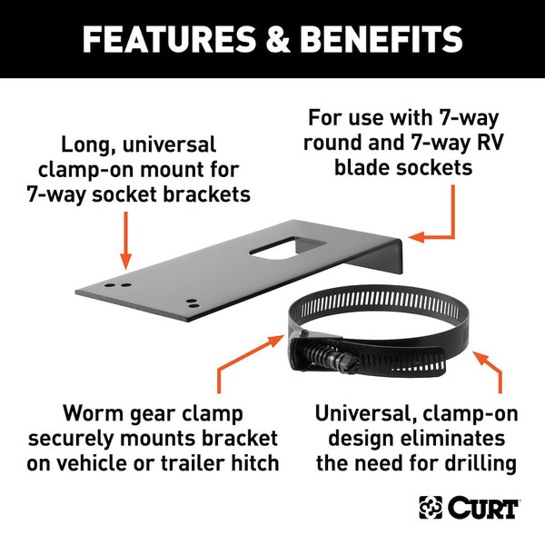 CURT Trailer Wiring Connector Mounting Bracket (MPN: 57202)