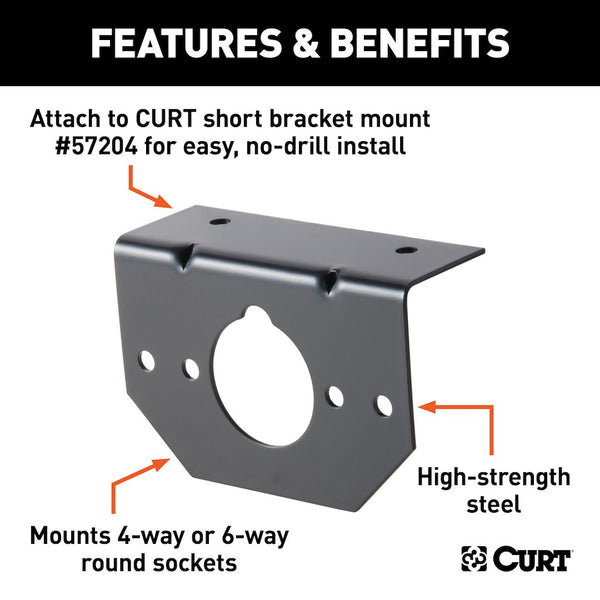 CURT Trailer Wiring Connector Mounting Bracket (MPN: 57208)