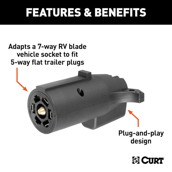 CURT Trailer Wiring Connector Adapter (MPN: 57251)