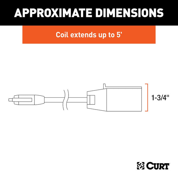 CURT Trailer Wiring Connector Adapter (MPN: 57271)