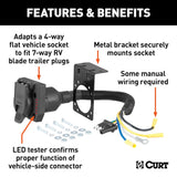 CURT Trailer Wiring Connector Adapter (MPN: 57676)