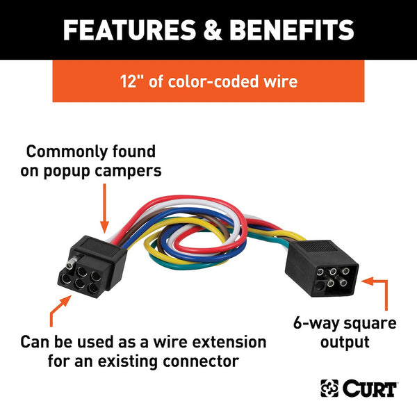 CURT Trailer Wiring Connector (MPN: 58034)