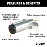 CURT Trailer Wiring Connector (MPN: 58080)