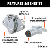CURT Trailer Wiring Connector (MPN: 58092)
