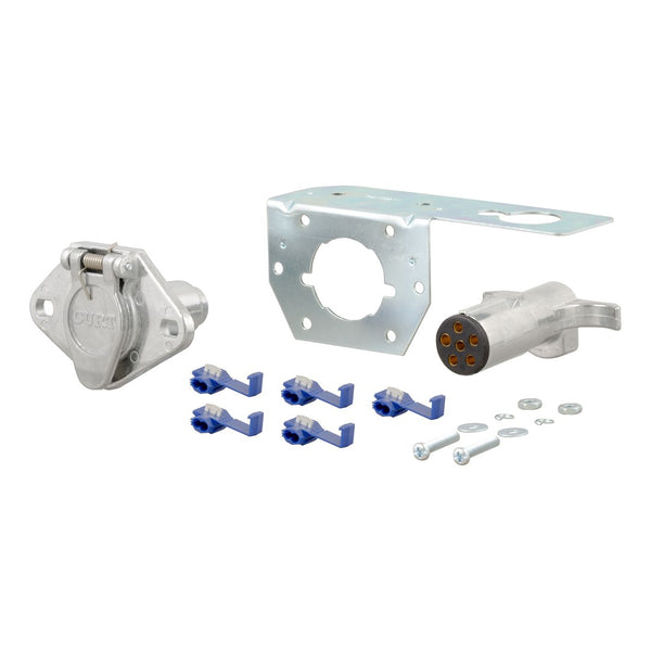 CURT 6-Way Round Connector Plug And Socket Kit (MPN: 58093)