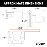 CURT 6-Way Round Connector Plug And Socket Kit (MPN: 58093)