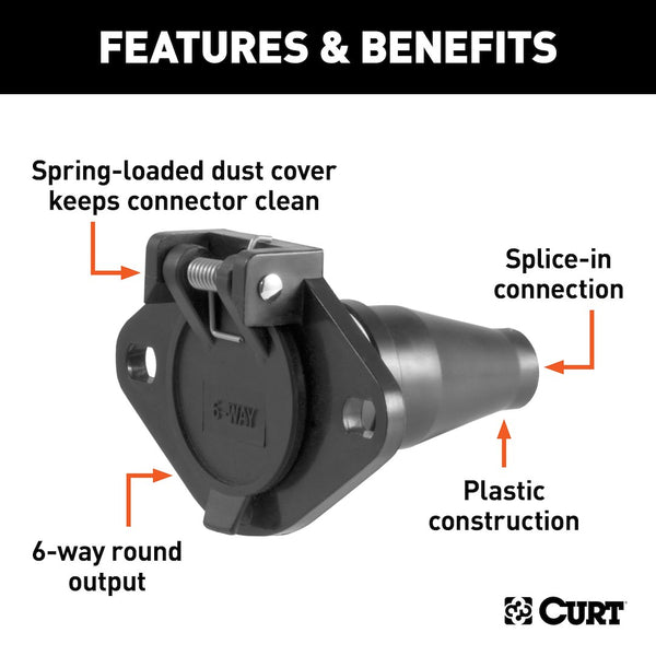 CURT Trailer Wiring Connector (MPN: 58130)