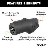CURT Trailer Wiring Connector 7-Way RV Blade (MPN: 58145)