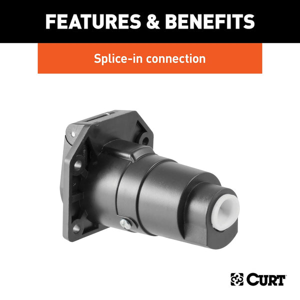 CURT Trailer Wiring Connector (MPN: 58151)