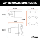 CURT 7-Way RV Blade Connector (MPN: 58152)