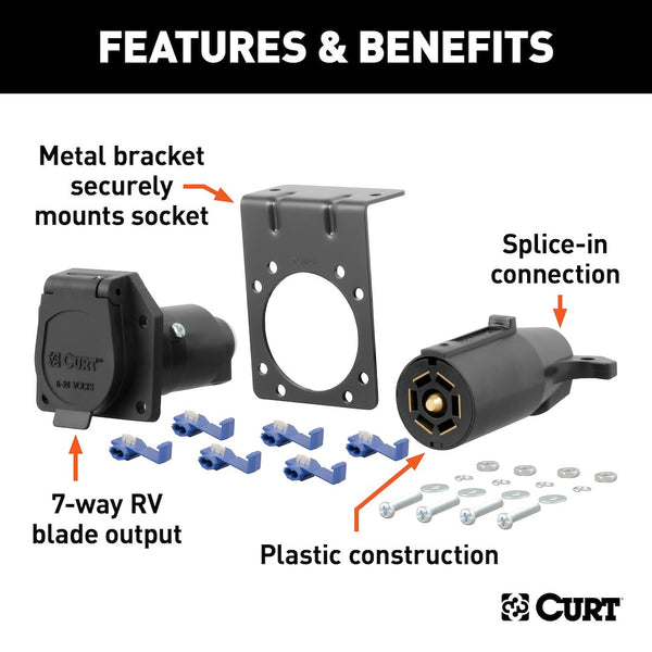 CURT 7-Way RV Blade Connector (MPN: 58152)