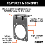 CURT Trailer Wiring Connector Mounting Bracket (MPN: 58291)