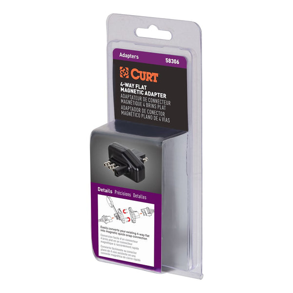 CURT 4-Way Flat Magnetic Connector Adapter (MPN: 58306)